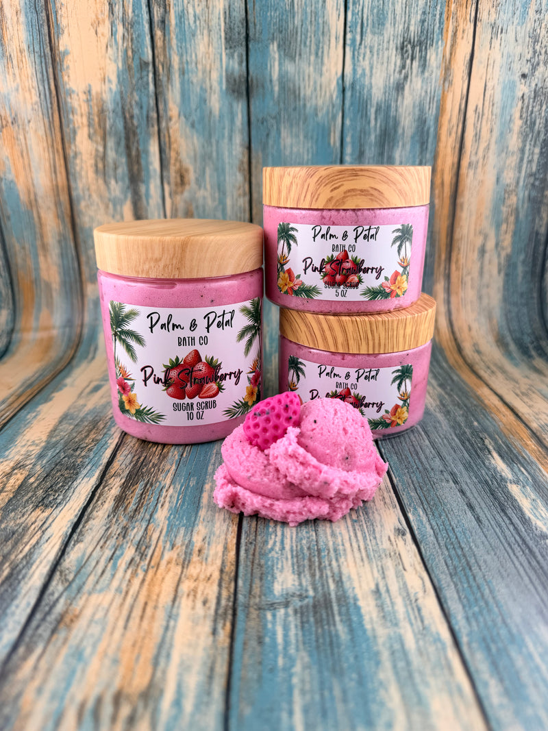 Pink Strawberry Sugar Scrub