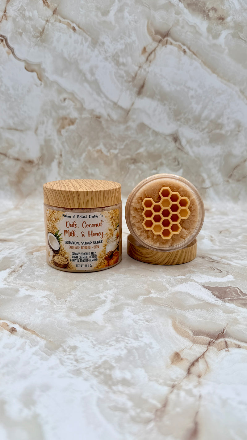 Oats, Coconut Milk, & Honey Sugar Scrub