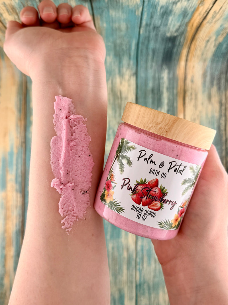 Pink Strawberry Sugar Scrub