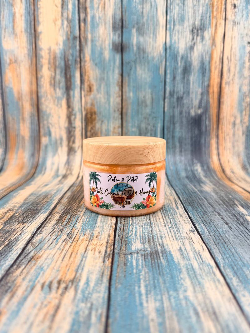 Oats, Coconut Milk, & Honey Sugar Scrub