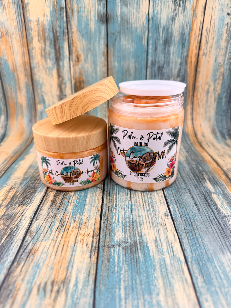 Oats, Coconut Milk, & Honey Sugar Scrub